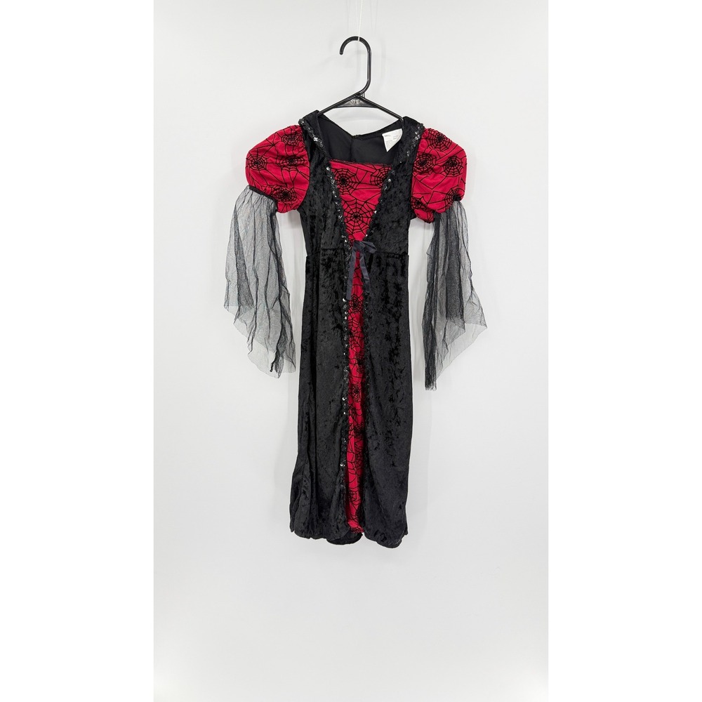 Vampiress Halloween Costume Dress Kids Small Spiderweb Whimsigoth Dress Up